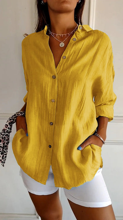 Sarah | Women's Relaxed Button-Down Shirt Oversized Long Sleeve