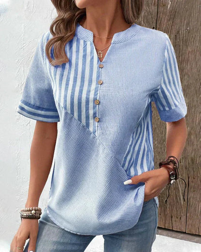 Rhonda | Plush Striped Blouse