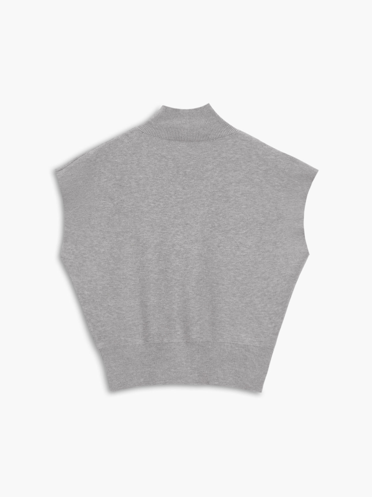 Ivy | Women's Mock Neck Sleeveless Top Padded Shoulder Vest
