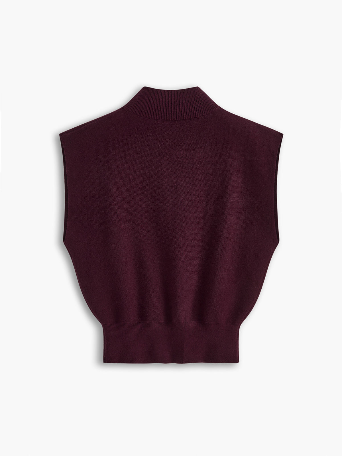 Ivy | Women's Mock Neck Sleeveless Top Padded Shoulder Vest