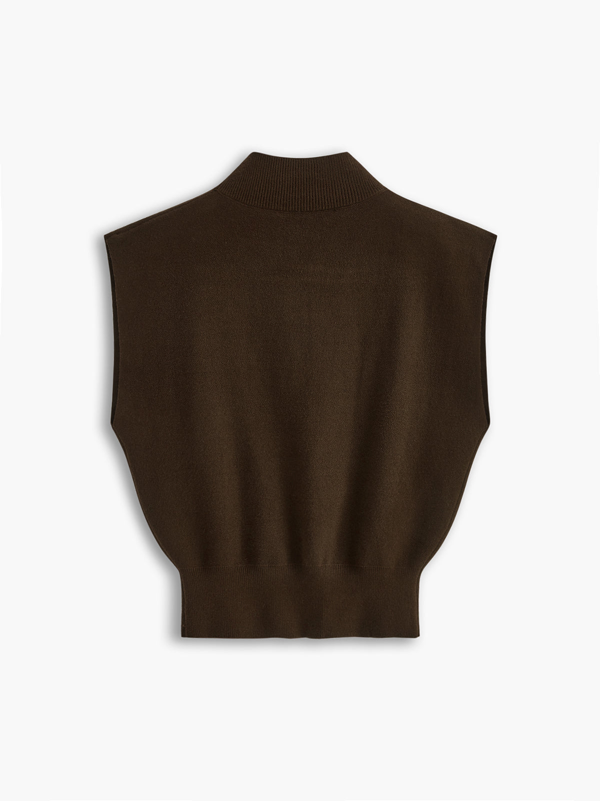Ivy | Women's Mock Neck Sleeveless Top Padded Shoulder Vest