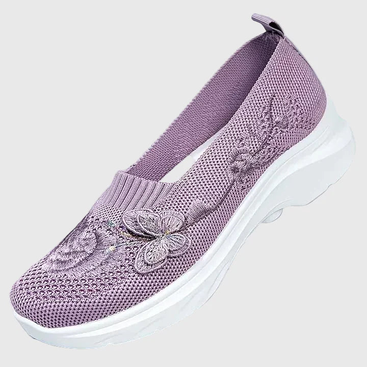 Whitney | Women's Butterfly Embroidered Slip On Sneakers