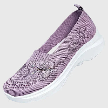 Whitney | Women's Butterfly Embroidered Slip On Sneakers