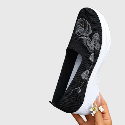 Whitney | Women's Butterfly Embroidered Slip On Sneakers
