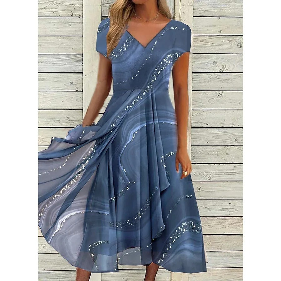 Melody | V-neck Mid-Length Dress