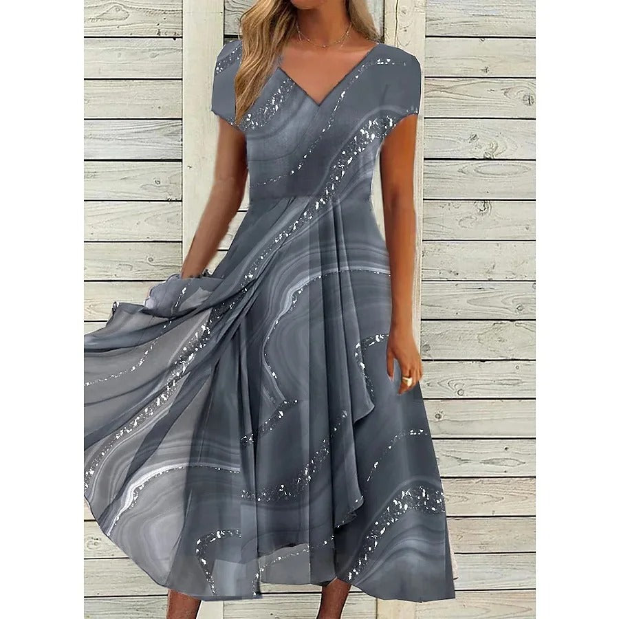 Melody | V-neck Mid-Length Dress