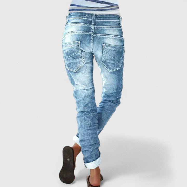 Maria | Women's Distressed Wide Leg Jeans