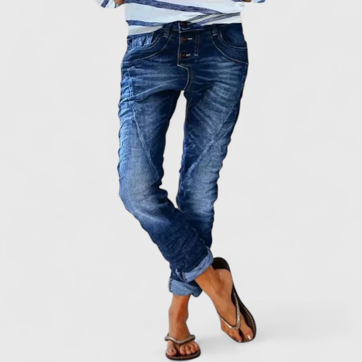 Maria | Women's Distressed Wide Leg Jeans