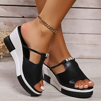 Fiona | Women's Platform T-Bar Sandals