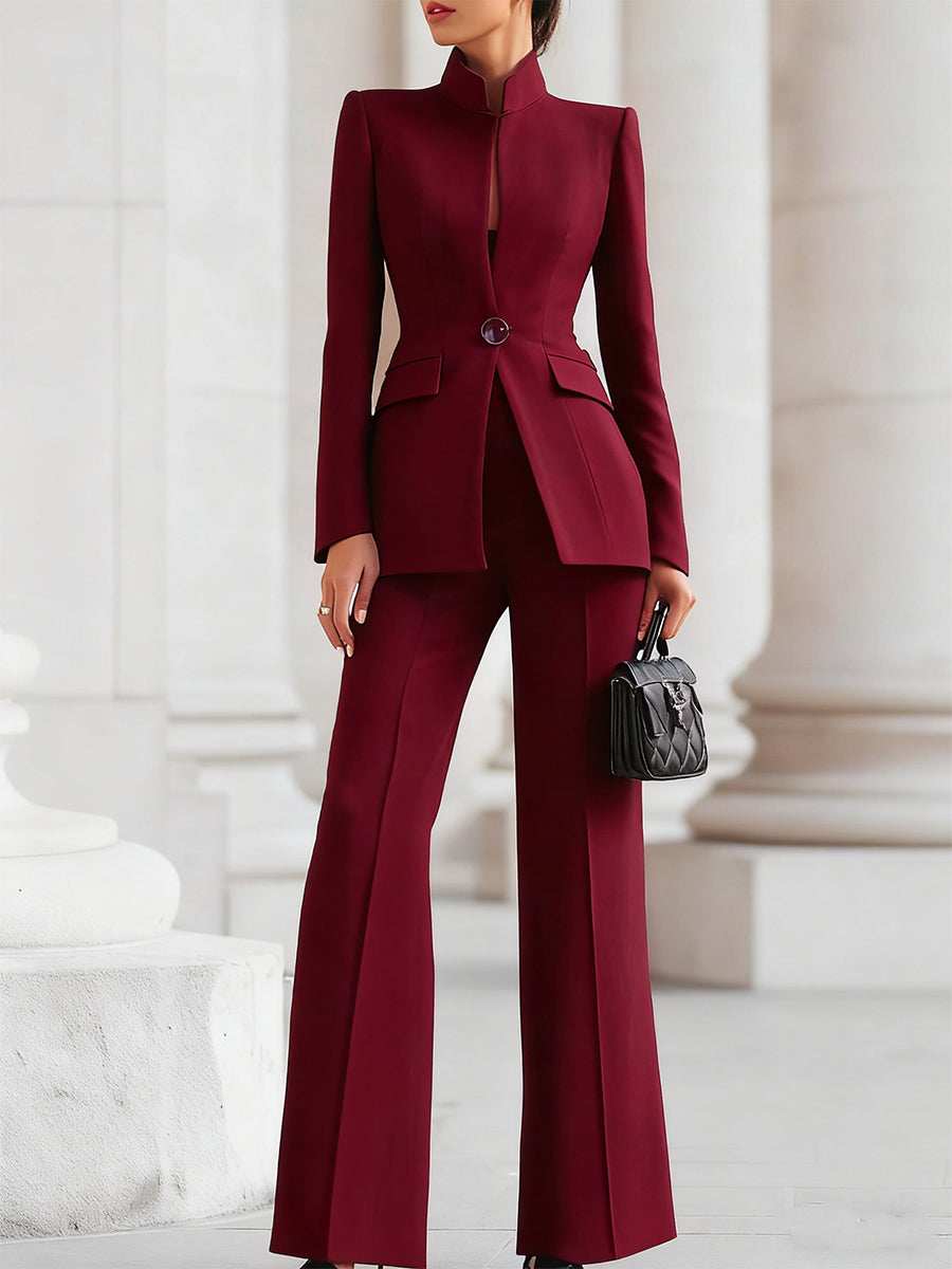 Lisa | Women's Navy Blazer Pants Set