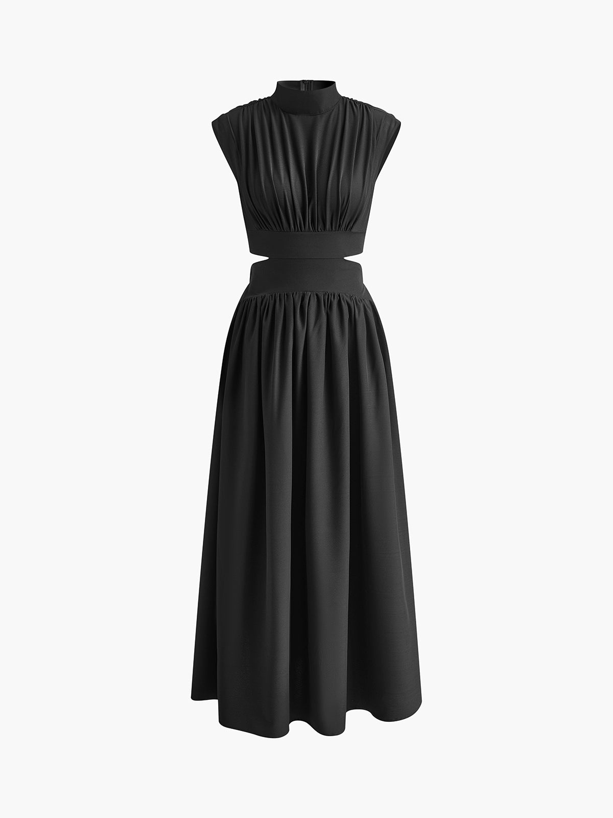 Emilia | Women's Mock Neck Cutout Maxi Dress No-Sleeve Occasion Dress
