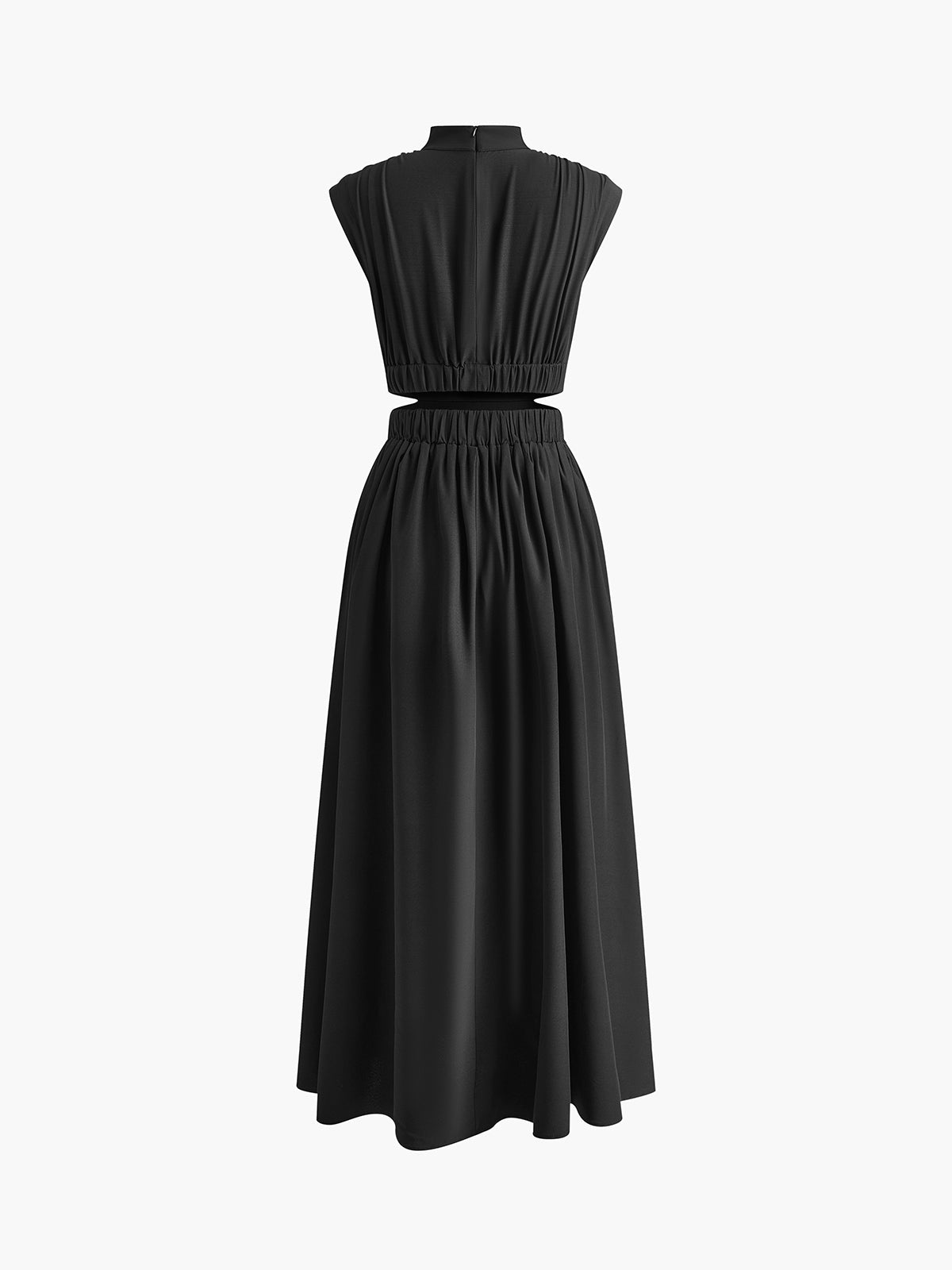 Emilia | Women's Mock Neck Cutout Maxi Dress No-Sleeve Occasion Dress
