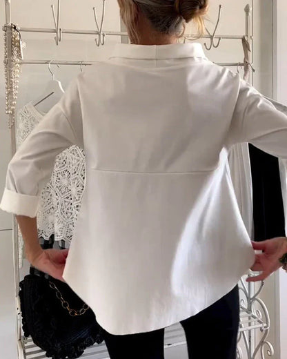 Camille | Women's Bateau Neck 3/4 Sleeve Relaxed Top