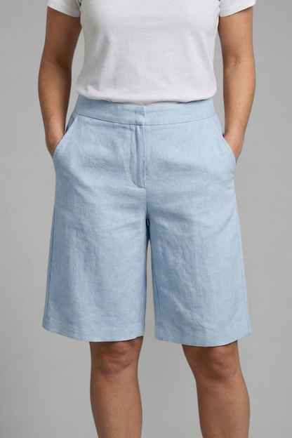 Naomi | Women's High Waisted Knee Length Shorts