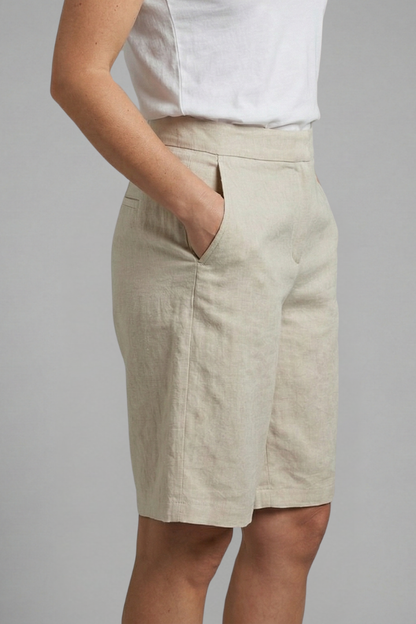 Naomi | Women's High Waisted Knee Length Shorts