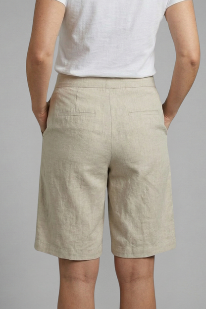 Naomi | Women's High Waisted Knee Length Shorts