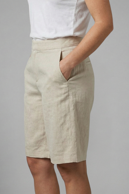 Naomi | Women's High Waisted Knee Length Shorts