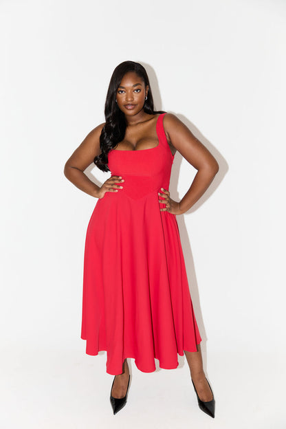 Journee | Timeless Flowy Mid-Length Dress
