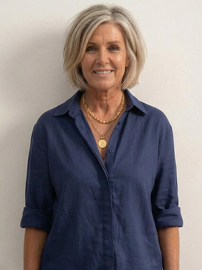 Alexa | Women's Relaxed Button-Down Shirt and Wide-Leg Pants Set
