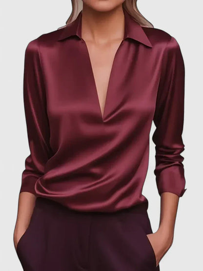 Aurora | Women's Collared Long Sleeve Blouse