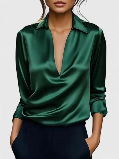 Aurora | Women's Collared Long Sleeve Blouse