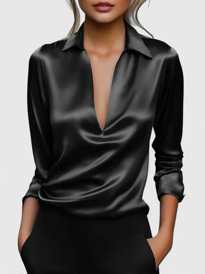 Aurora | Women's Collared Long Sleeve Blouse