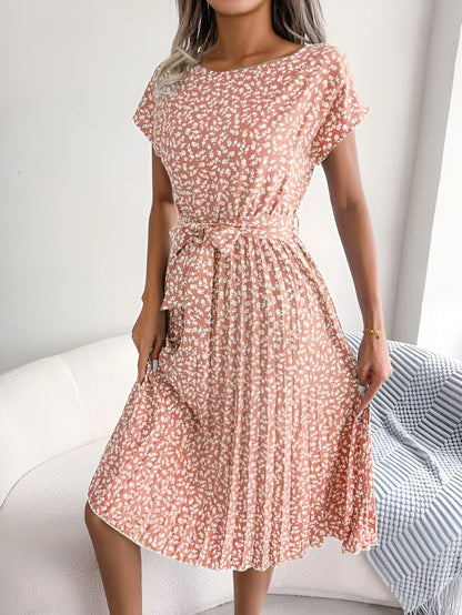 Nova | Flower Pleated Elegance Dress