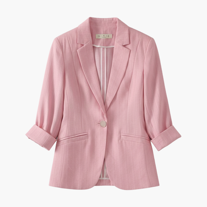 Cassidy | Women's 3/4 Sleeve Pink Blazer