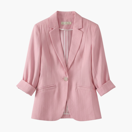 Cassidy | Women's 3/4 Sleeve Pink Blazer