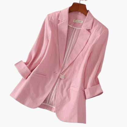 Cassidy | Women's 3/4 Sleeve Pink Blazer