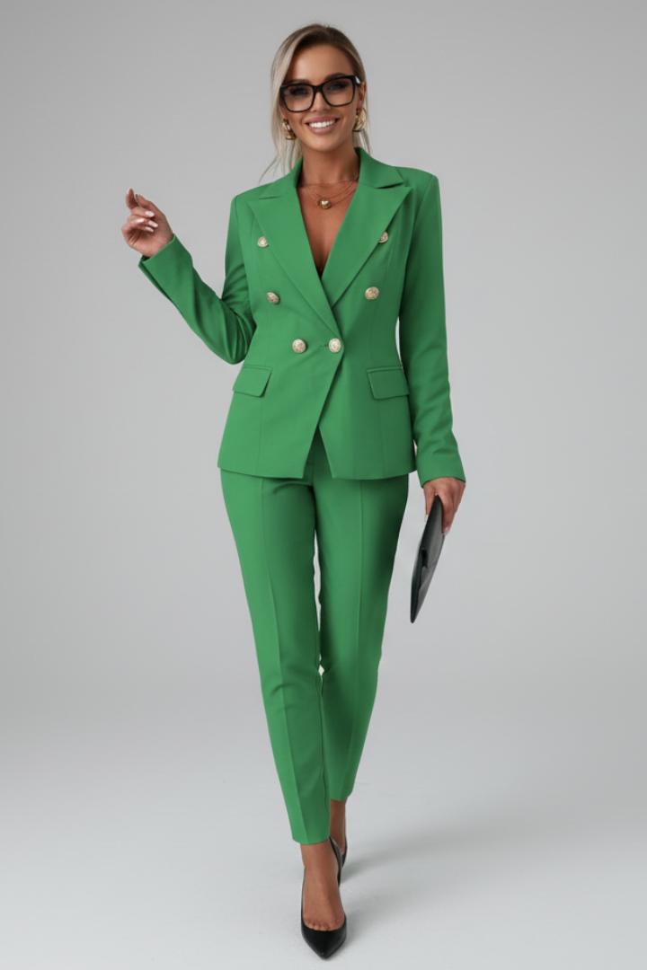 Brenda | Women's Double Breasted Blazer Suit Set