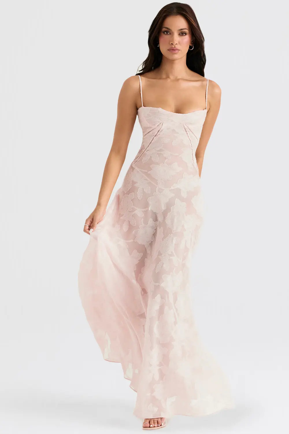 Elena | Long Summer Dress with Open Back and Adjustable Straps