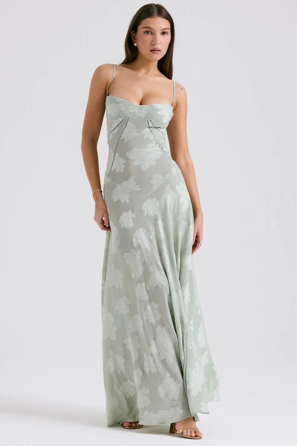 Elena | Long Summer Dress with Open Back and Adjustable Straps