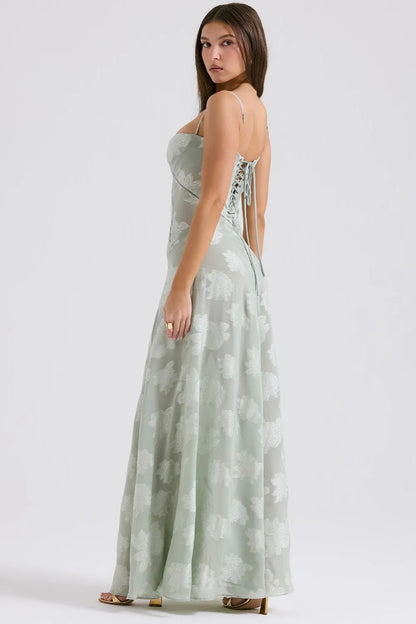 Elena | Long Summer Dress with Open Back and Adjustable Straps