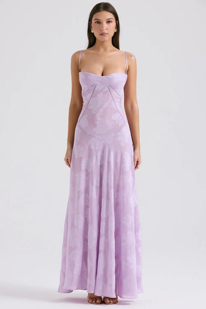 Elena | Long Summer Dress with Open Back and Adjustable Straps