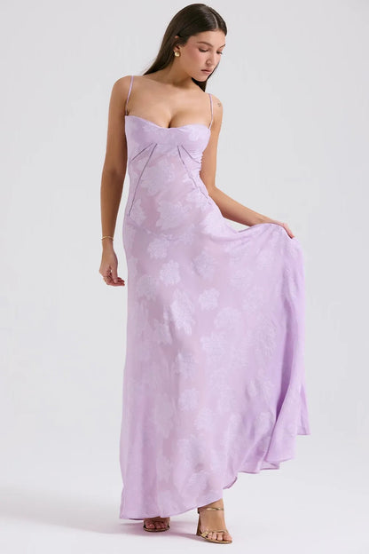 Elena | Long Summer Dress with Open Back and Adjustable Straps