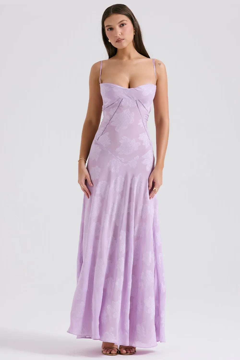 Elena | Long Summer Dress with Open Back and Adjustable Straps