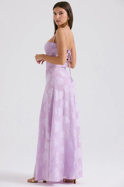 Elena | Long Summer Dress with Open Back and Adjustable Straps