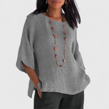 Ruth | Women's Round Neck 3/4 Sleeve Blouse