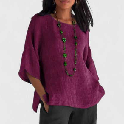 Ruth | Women's Round Neck 3/4 Sleeve Blouse