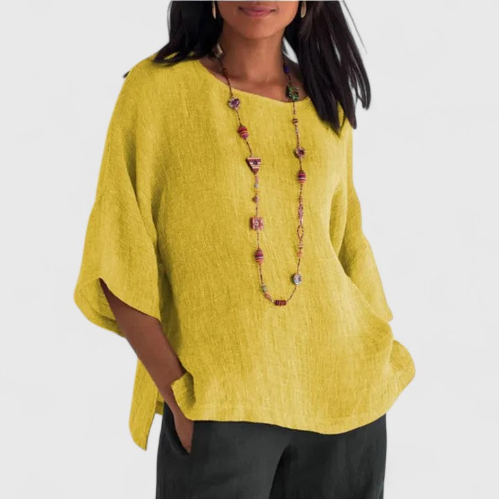 Ruth | Women's Round Neck 3/4 Sleeve Blouse