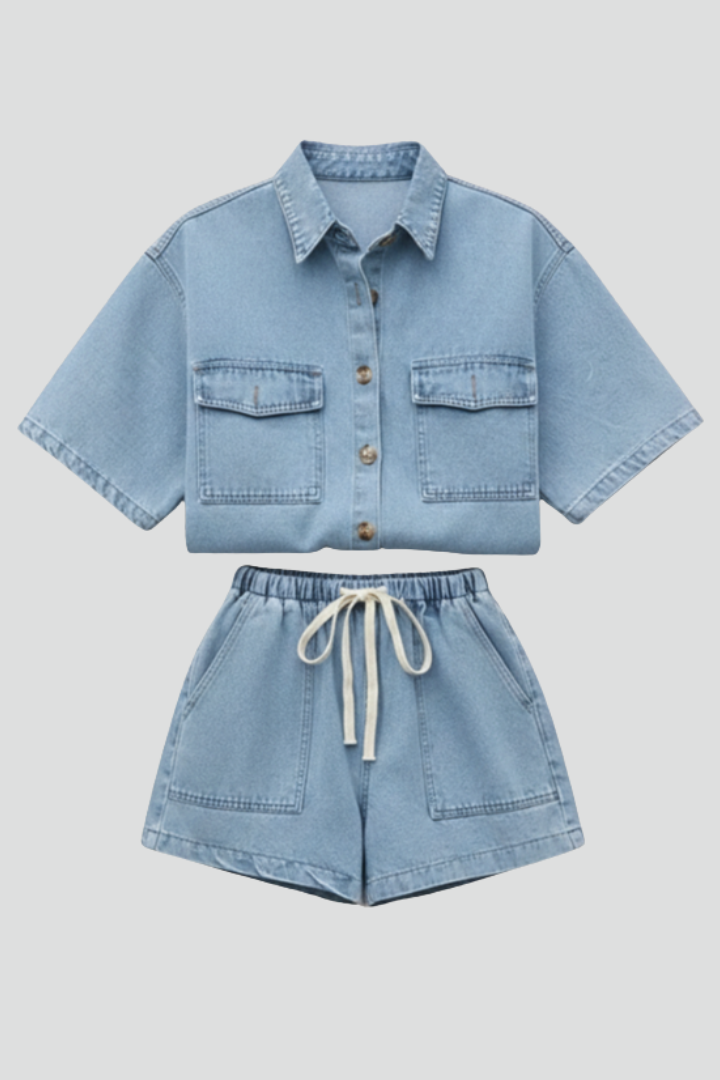 Felicia | Women's Short Sleeve Collared Set