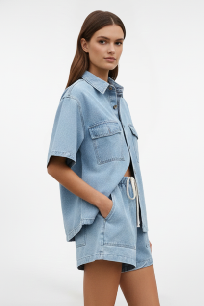Felicia | Women's Short Sleeve Collared Set