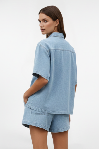 Felicia | Women's Short Sleeve Collared Set
