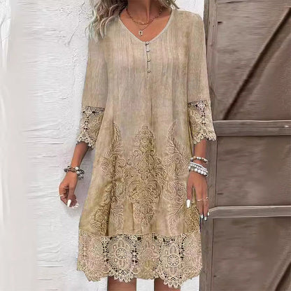 Makayla | Floral Mid-Length Dress