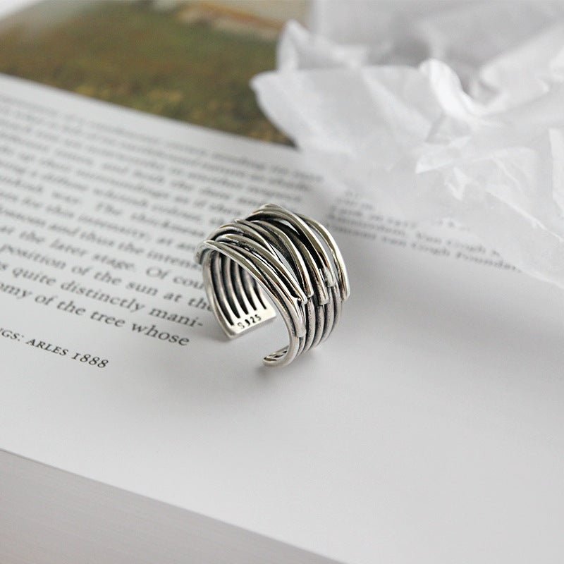 Gina | Sterling Silver Adjustable Layered Ring