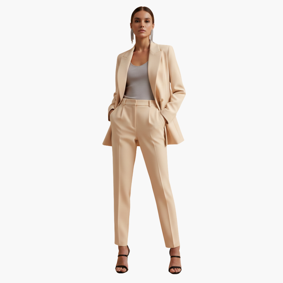 Linda | Women's Double Breasted Blazer Suit Set