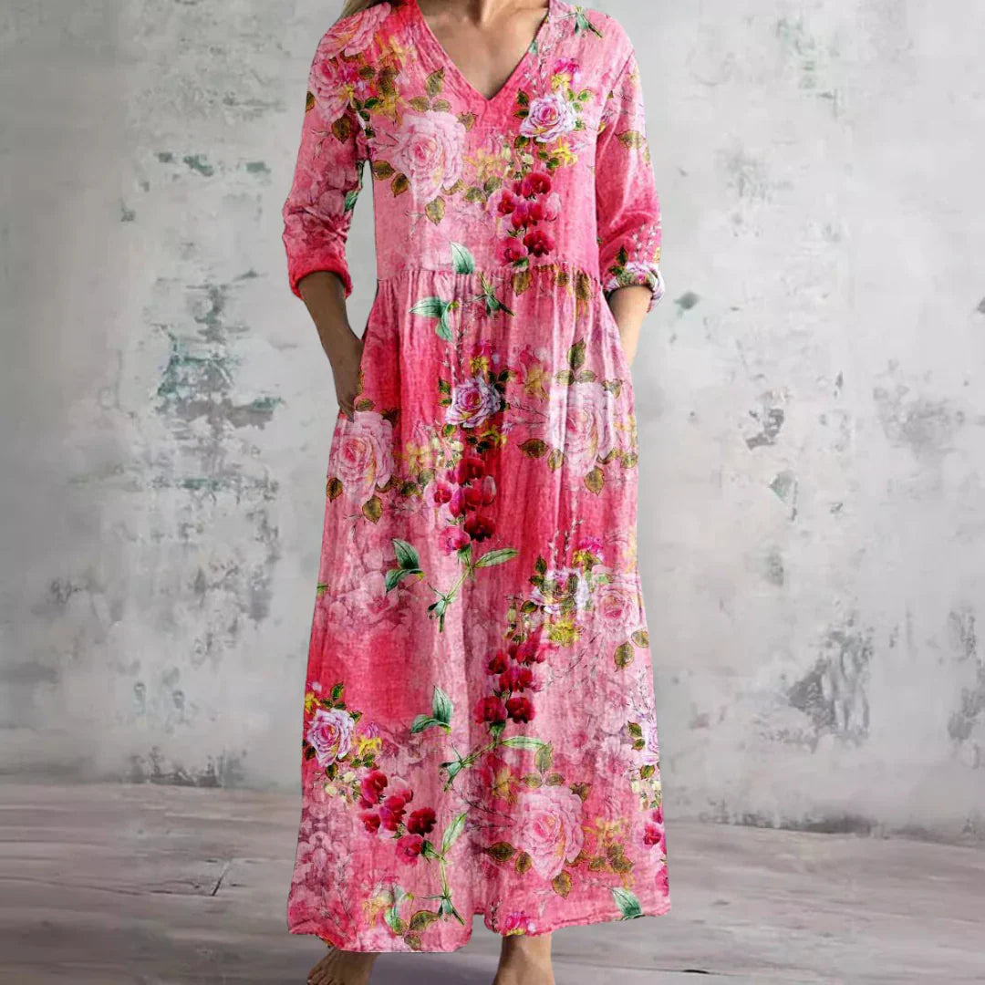Paige | Floral V-Neck Maxi Dress