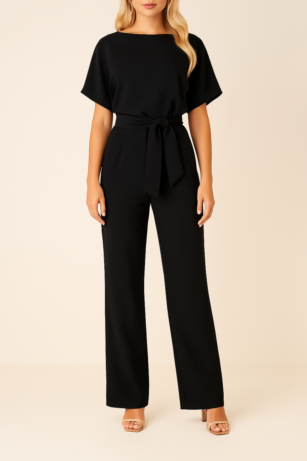Chloe | Women's Wide-Leg Short-Sleeved Jumpsuit