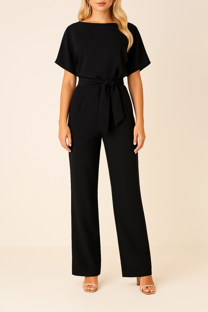 Chloe | Women's Wide-Leg Short-Sleeved Jumpsuit